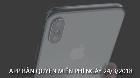 Cơ hội sở hữu app bản quyền miễn phí dành cho iPhone/iPad trong ngày 24/3/2018