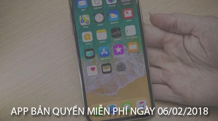 Cơ hội sở hữu ứng dụng bản quyền miễn phí dành cho iPhone, iPad trong ngày 06/02/2018