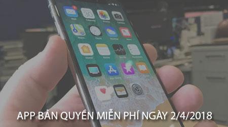 Ứng dụng bản quyền miễn phí ngày 02/04/2018