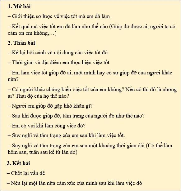 5 bài văn kể về những hành động tốt đẹp mà em đã thực hiện, thể hiện tình cảm và suy nghĩ sâu sắc của bản thân.