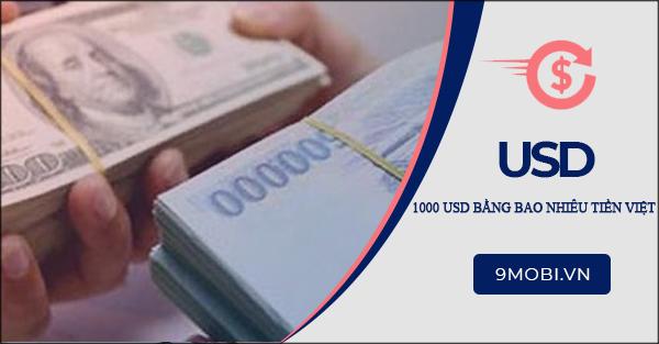 1000 USD Mỹ đổi ra bao nhiêu tiền Việt Nam?