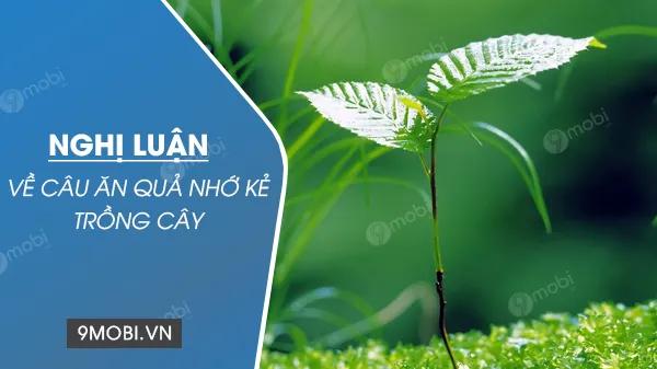 Nghị luận về câu tục ngữ 'Ăn quả nhớ kẻ trồng cây'.