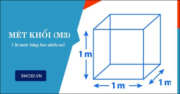 1 lít nước tương đương với bao nhiêu mét khối (m3)?