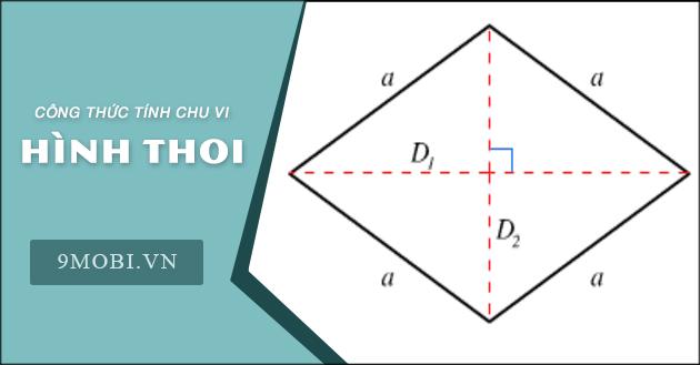 Phương pháp tính chu vi hình thoi đơn giản