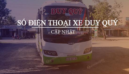 Số điện thoại liên hệ xe Duy Quý.