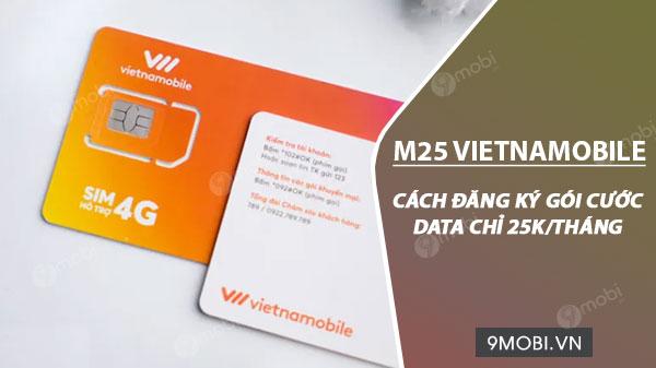 Hướng dẫn đăng ký gói M25 Vietnamobile chỉ với 25K/tháng