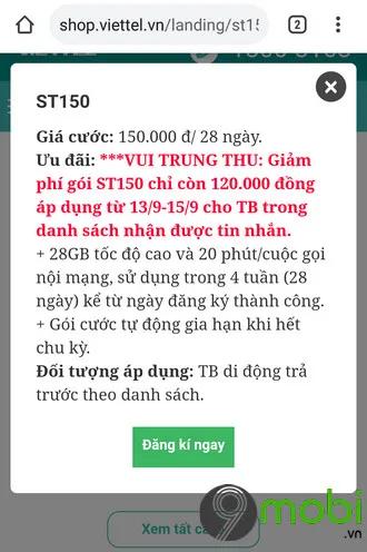 Hướng dẫn chi tiết cách đăng ký và hủy gói ST150 Viettel