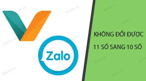 Lỗi không thể chuyển đổi số 11 thành số 10 trên Zalo, My Viettel