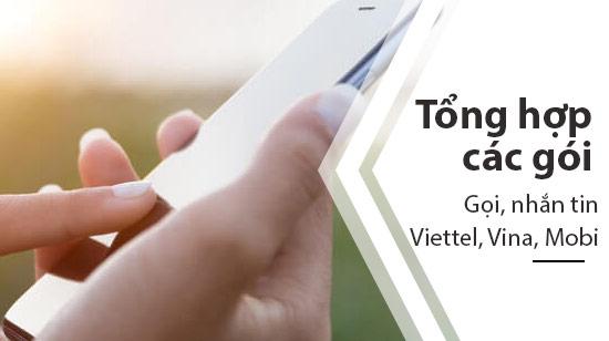 Danh sách các gói cước gọi và nhắn tin của Viettel, Vina, Mobi