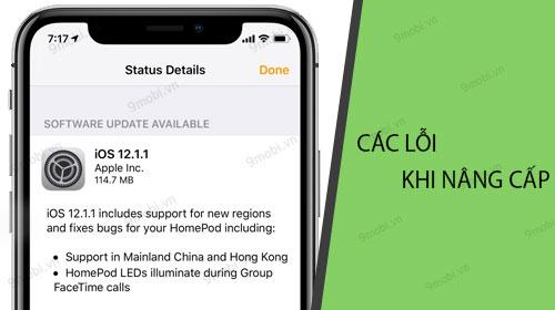 Những vấn đề thường gặp khi cập nhật iOS 12.1.1