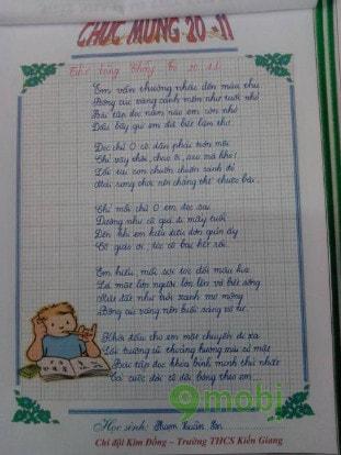 Những bài thơ, văn, ca dao xuất sắc cho báo tường nhân ngày 20/11