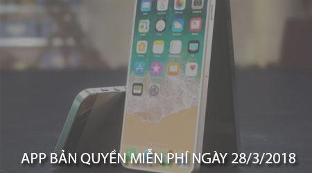 Ứng dụng bản quyền miễn phí cho iPhone, iPad ngày 28/3/2018