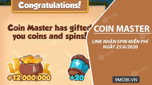 Nhận ngay Spin Coin Master miễn phí - Cập nhật mới nhất ngày 25/6/2020