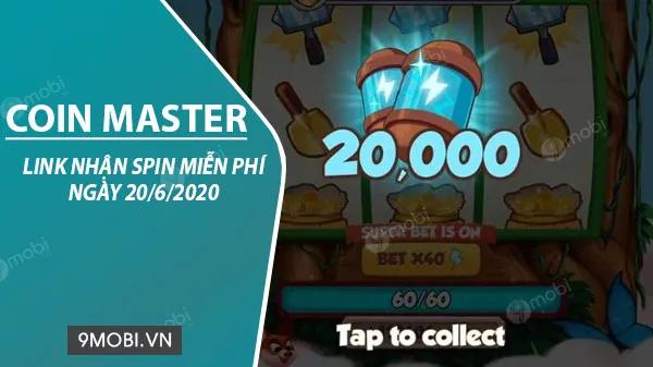 Nhận ngay Spin Coin Master miễn phí - Ưu đãi độc quyền ngày 20/6/2020