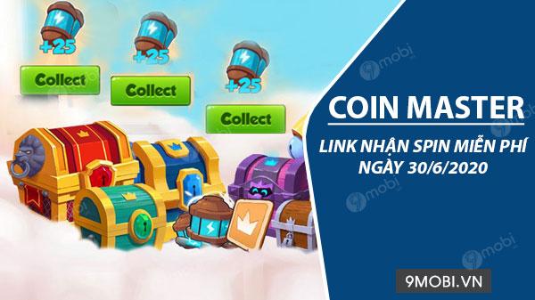 Cập nhật Link nhận Spin Coin Master miễn phí hấp dẫn ngày 30/6/2020