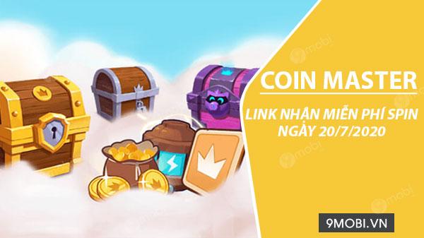 Link nhận Spin Coin Master miễn phí ngày 20/7/2020