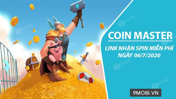 Link nhận Free Spin Coin Master miễn phí ngày 06/7/2020