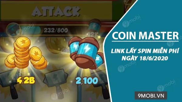 Khám phá liên kết nhận Spin Coin Master miễn phí vào ngày 18 tháng 6 năm 2020, cơ hội tuyệt vời để gia tăng phần thưởng trong game.