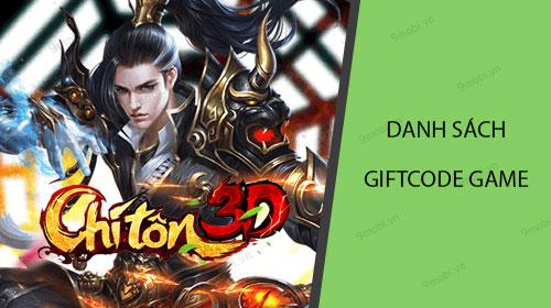 Mã Code game Chí Tôn 3D