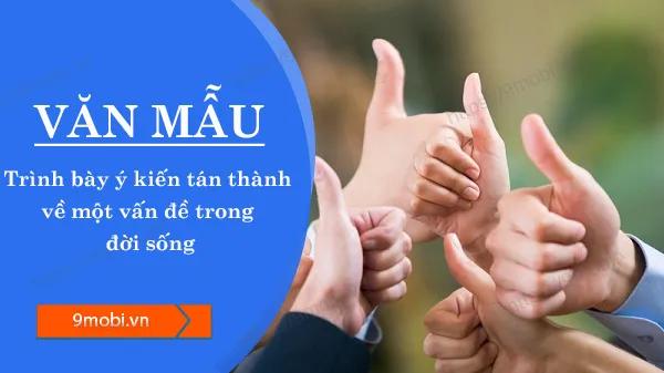 Cách trình bày ý kiến tán thành về một vấn đề trong cuộc sống