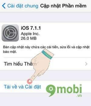 Hướng dẫn chi tiết cách cập nhật iOS 7.1.1 dành cho iPhone, iPad và iPod Touch
