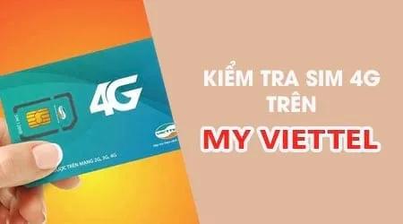 Hướng dẫn kiểm tra sim Viettel đã kích hoạt 4G chưa bằng ứng dụng My Viettel