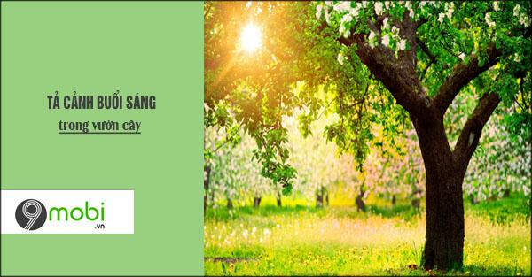 Miêu tả khung cảnh buổi sáng tinh mơ trong khu vườn tràn đầy sức sống