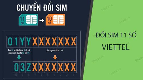 Lịch trình chuyển đổi sim Viettel từ 11 số sang 10 số