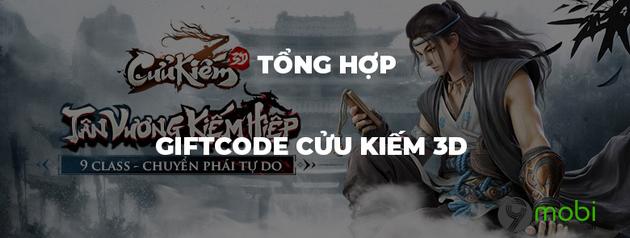 Mã giftcode Cửu Kiếm 3D