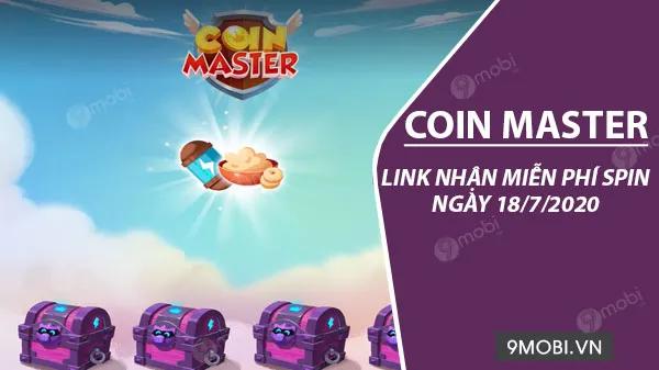 Cách nhận Spin Coin Master miễn phí ngày 18/7/2020