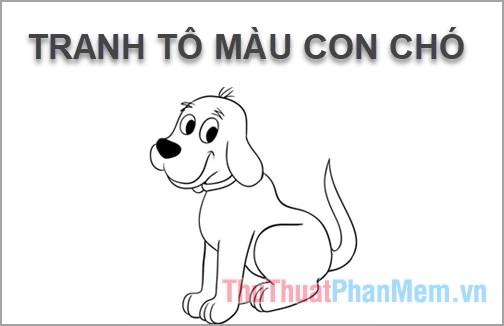 Khám phá thế giới sắc màu với tranh tô màu chú chó dành cho bé yêu.