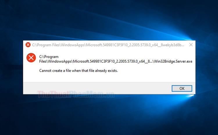 Hướng dẫn chi tiết cách khắc phục lỗi Win32Bridge.Server
