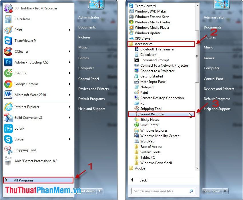 Hướng dẫn chi tiết cách ghi âm với phần mềm Sound Recorder trên Windows 7