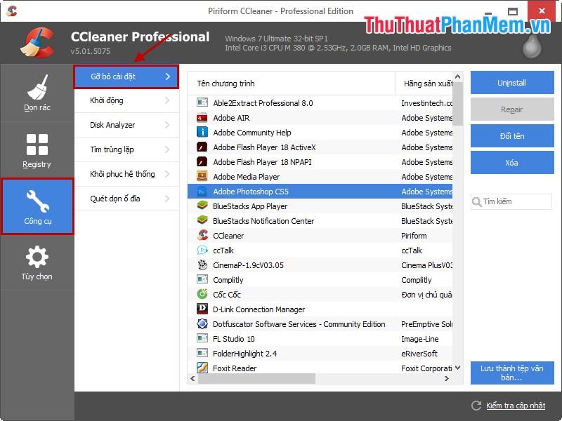 Những mẹo và tính năng nổi bật trên CCleaner