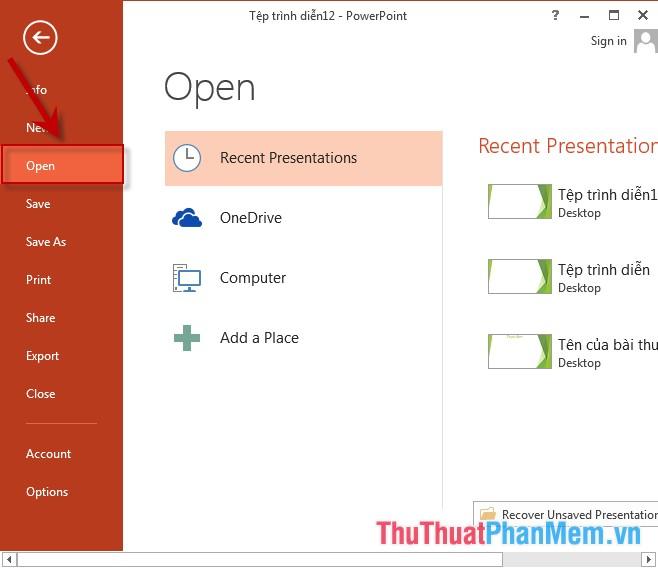 Hướng dẫn mở tệp tin slide trong PowerPoint một cách đơn giản và nhanh chóng.
