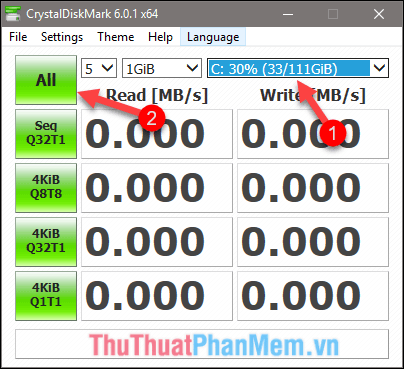 Hướng dẫn kiểm tra tốc độ đọc, ghi ổ đĩa HDD, SSD, USB bằng CrystalDiskMark