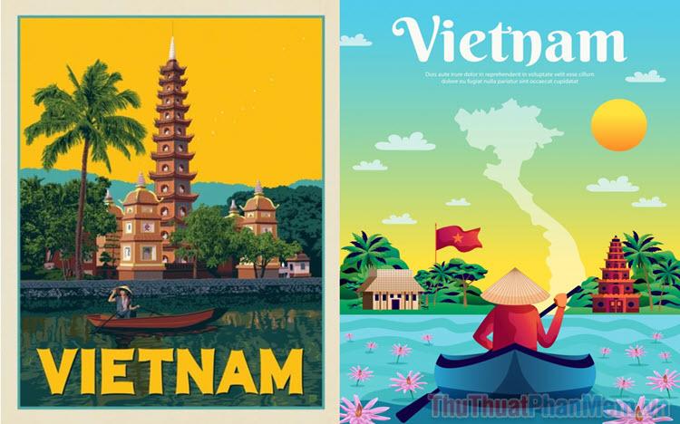 Bộ sưu tập mẫu Poster du lịch chuyên nghiệp - Định dạng Vector & PSD