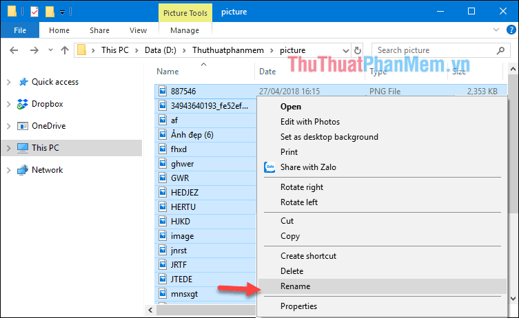 Hướng dẫn đổi tên hàng loạt file một cách nhanh chóng