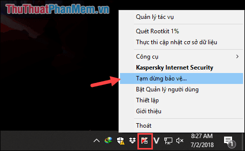 Hướng dẫn tạm dừng chế độ bảo vệ trong Kaspersky
