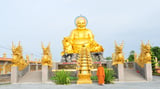 Ánh đạo vàng  lộng lẫy một góc trời chùa Vạn Phước năm 2023