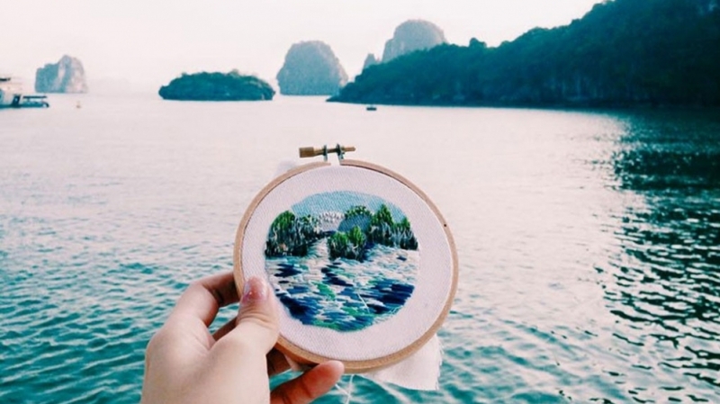 Việt Nam qua những bức tranh thêu nghệ thuật của du khách
